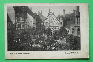 AK Nürnberg / 1913 / Tucher Brauerei Braustübl Garten / Biergarten Gasthaus Architektur